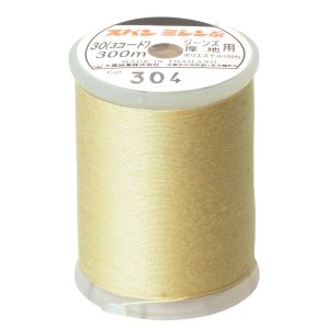 日本紐釦貿易 Nippon Chuko NBK ダイヤフェザー 家庭用スパンミシン糸 30番 300m巻 No.304 ライトベージュ DKS30-304 日本紐釦貿易