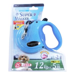 アースペット EARTH アースペット ハンドラー 伸縮リードN.2S Lブルー 小型犬 12kgまで 5m