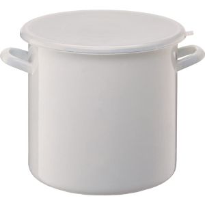 高木金属工業 高木金属工業 ホーロー ストックポット 丸型 10L 内径24cm ホワイト HSP-M24