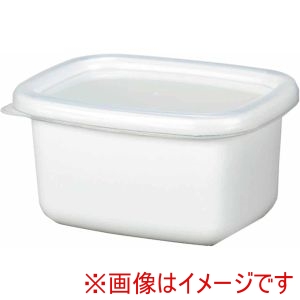 高木金属工業 高木金属工業 FSK-SW ホーローフードストッカー 角型S 0.35L ホワイト