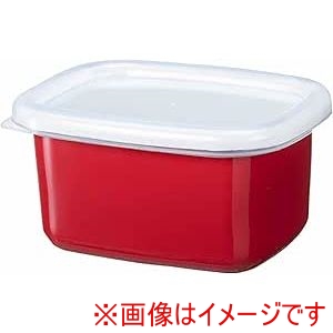 高木金属工業 高木金属工業 FSK-SR ホーローフードストッカー 角型S 0.35L レッド