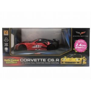童友社 童友社 30652 2.4GHz RC 1/24キャデラック コルベット C6.R 赤/黒