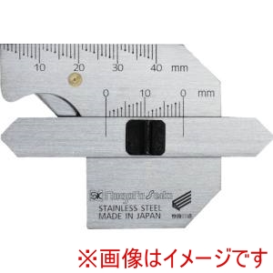 新潟精機 新潟精機 WG-1FKD 指かけ付 溶接ゲージ 脚長/余盛/すみ肉のど厚/開先角度/ルート間隔