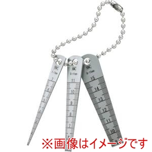 新潟精機 SK SK TPG-0515S 短尺テーパーゲージセット 3枚組 測定範囲0.5～15mm 新潟精機