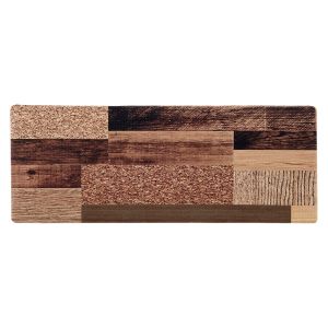 ベストコ BESTOCO ベストコ キッチンマット 45×120cm ミックスウッド ダーク さらっと拭ける ぷにぷに触感 ND-9852