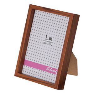 エツミ エツミ フォトフレーム Shelf シェルフ 棚 L判用 3.5×5in PS ブラウン VE-5586