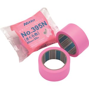 日東エルマテリアル Nitto 日東エルマテ 395N5050 養生テープ No.395N 50mm×50m さくら色 30個 メーカー直送 代引不可 北海道沖縄離島不可
