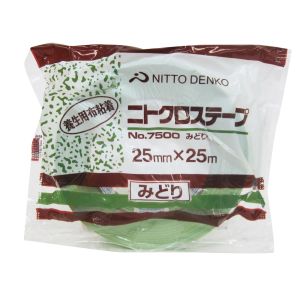 日東電工 Nitto 日東電工 7500 NO7500X25GR 養生用布粘着テープ 25mm×25m 緑