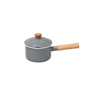 野田琺瑯 NodaHoro 野田琺瑯 クルール ソースパン 14cm グレー CL-14NGR