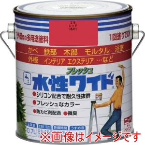 ニッぺ ニッぺ 水性フレッシュワイド 0.7L レッド HTA112-0.7