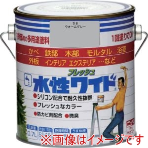 ニッぺ ニッぺ HTA138-0.7 水性フレッシュワイド 0.7L ウォームグレー
