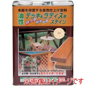 ニッぺ ニッぺ 油性デッキ&ラティス 3.2L 白木 HUH007-3.2