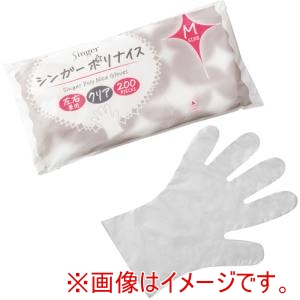 宇都宮製作 トーマ 宇都宮製作 LPE0110KETPM ポリナイス手袋 200枚袋入 クリア M