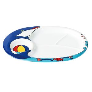 エンテック ENTEC エンテック メラミンお子様 ランチ皿 イルカ