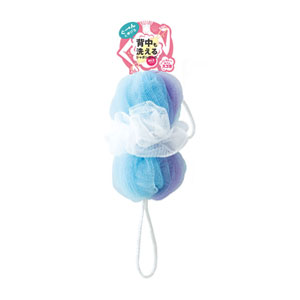 マーナ MARNA マーナ B873B 背中も洗えるシャボンボールミックス ブルー