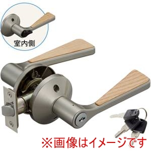 マツ六 マツ六 7010025 リフォーム用レバーハンドル錠 鍵付間仕切錠 鍵付個室用