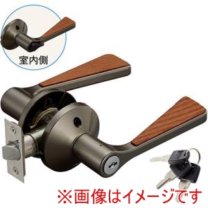 マツ六 マツ六 7010026 リフォーム用レバーハンドル錠 鍵付間仕切錠 鍵付個室用