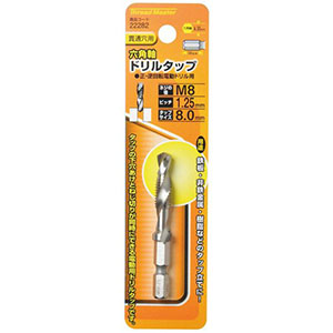 イチネンMTM ミツトモ 22282 スレッドマスター 貫通穴用 六角軸ドリルタップ M8 イチネンMTM