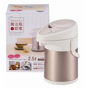 パール金属 パール金属 ホッとタイム ダブルステンレスエアーポット2.5? メタルブラウン H-6339
