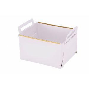 パール金属 パール金属 フェイクレザー CUBEケース L WHITE N-7140