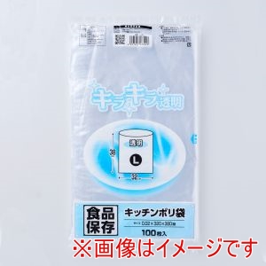 プラテック PLATEC プラテック キッチン ポリ袋 L 透明 100枚入 L-32