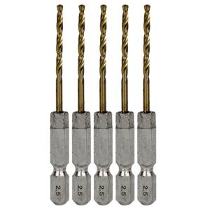 SK11 SK11 六角軸Tin鉄ドリル 普通 2.5mm 5pcs