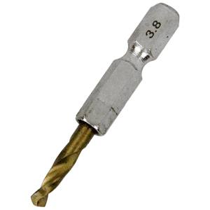SK11 SK11 六角軸Tin鉄ドリル 極短 3.8MM