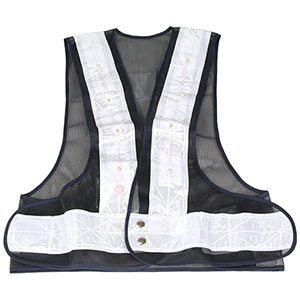 SK11 SK11 ンシャザイ シロ LED反射ベスト 紺メッシュ