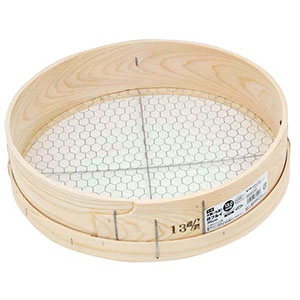 千吉 千吉 木製砂フルイ 丸型35cm 13.0mm キッコウメ