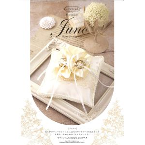ハマナカ Hamanaka ハマナカ JUNO ホワイトローズブーケの リングピロー シャンパンゴールド H431-163