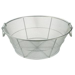 本間冬治工業 本間冬治工業 弁慶 18-8 底平揚げザル 細目 55cm