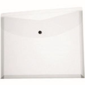 プラス プラス FL-121CH CL 88574 ポケット付エンベロープ 横型マチ付 クリア