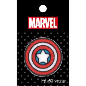 パイオニア パイオニア ワッペン MARVEL マーベル キャプテン アメリカ 直径40mm シール アイロン 両用 接着 ML450-ML26