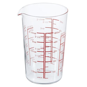 ハリオ HARIO ハリオ 耐熱ガラス メジャーカップ 500ml クリア MJC-50-R-BK