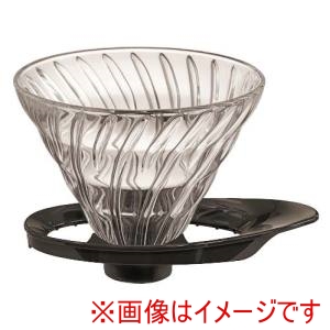 ハリオ HARIO ハリオ V60耐熱ガラス透過ドリッパー VDGR-02-B ブラック