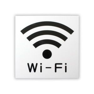 光 光 KMP1051-5 アクリルマットサイン Wi-Fiマーク 100mmX100mm