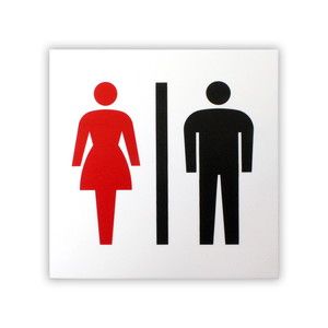 光 光 KMP1662-1 アクリルマットサイン 男女マーク 160mmX160mm