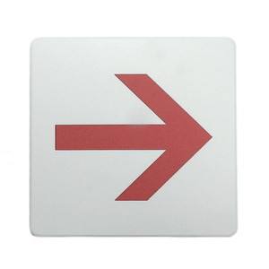 光 光 SAB1015-4 ドームサイン 白 赤矢印 100x100mm