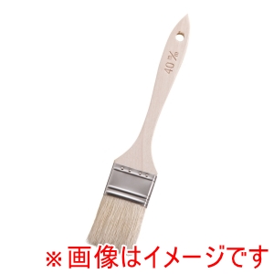 松田栄 松田栄 木柄 厚口ケーキ平ハケ 豚毛 40mm
