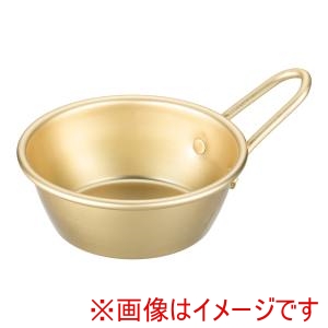 前川金属 前川金属 アルマイト マッコリカップ 手付 11cm ゴールド 360cc