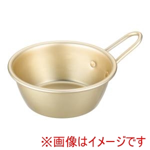 前川金属 前川金属 アルマイト マッコリカップ 手付 13cm ゴールド 510cc