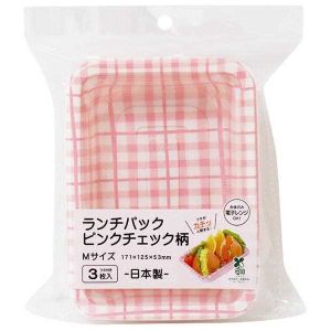 まるき まるき ランチパック ピンクチェック柄 M 3枚