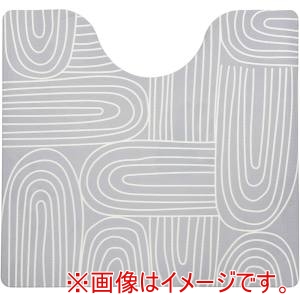 ヨコズナクリエーション ヨコズナクリエーション スミカ PVCトイレ足元マット ウズマキ GY