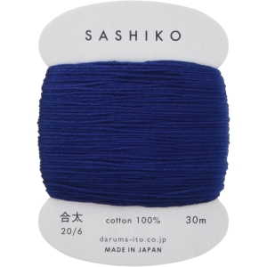 横田 ダルマ ダルマ 刺し子糸 合太 カード巻 約30m Col.215 紺 横田 DARUMA