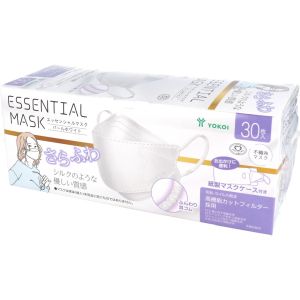 ヨコイ ヨコイ さらふわ エッセンシャル 立体 マスク パールホワイト 30枚