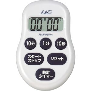 エーアンドデイ A&D A&D AD5706WH デジタルタイマー100分形タイマー白 エーアンドデイ