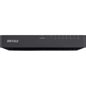 バッファロー バッファロー LSW4-TX-8EP/BKD 10/100Mbps対応 スイッチングハブ プラスチック筐体/電源外付けモデル 8ポート ブラック