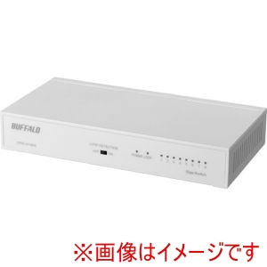 バッファロー BUFFALO バッファロー LSW6-GT-8NS/WH Giga 8ポート スイッチングハブ 電源内蔵 金属筐体 マグネット付 ホワイト