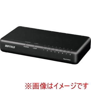 バッファロー BUFFALO バッファロー LSW6-GT-8EPL/BK Giga 8ポート スイッチングハブ 電源外付け プラスチック筐体 ブラック