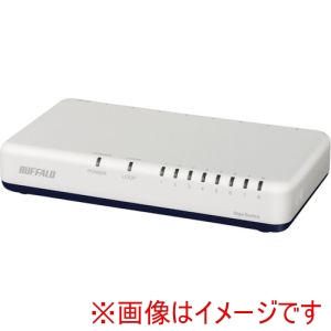 バッファロー BUFFALO バッファロー LSW6-GT-8EPL/WH Giga 8ポート スイッチングハブ 電源外付け プラスチック筐体 ホワイト